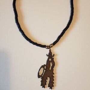 Cowboy necklace - Rodeo fun and one of a kind find